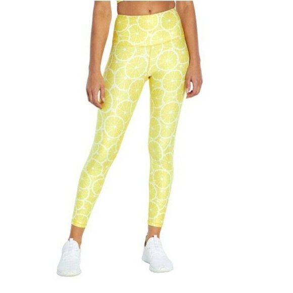Wildfox Lemon Print Leggings Yellow Womens Medium - Picture 1 of 12